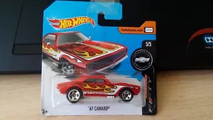 2017 HOT WHEELS - ´67 CAMARO RED SHORT CARD 1/64 APROX *NEW* - Picture 1 of 4