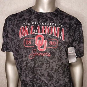 Captivating Apparel Oklahoma Sooners kurzärmliges Herren-T-Shirt NCAA schwarz Batik - Bild 1 von 6