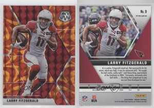 2020 Panini Mosaic Mosaic Reactive Orange Prizm Larry Fitzgerald #9