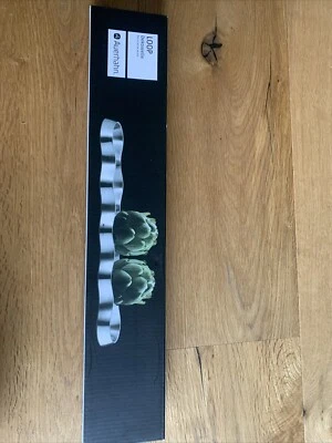 Auerhahn Loop große Früchtebar Schale Dekowelle Edelstahl 45x8 cm neuwertig - Bild 1 von 4