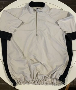 Men's XXL  adidas Windbreaker  1/4 Zip Climashell Black And Cream Color - Picture 1 of 5