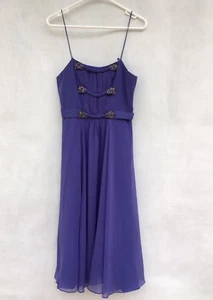 💥 Lisa Ho 100% Silk Glass Beaded Embellished Party Cocktail Formal Dress Size 8 - Picture 1 of 10