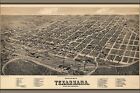 Poster, Many Sizes; Birdseye View Map Of Texarkana Texas & Arkansas 1888 By Henr