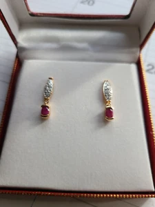 Ruby Dangle Earrings - Picture 1 of 1