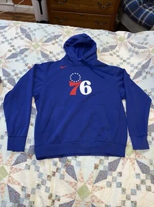 Philadelphia 76ers Hoodie Nike Sixers NBA Basketball Pullover Sweatshirt Med - Picture 1 of 6