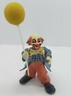 Anri wood hand crafted toriart clown figurine w/ Balloon Red Blue White Green 