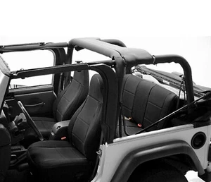 Juego completo de fundas de asiento negro para Jeep Wrangler TJ Sahara 97-02 4x4 - Imagen 1 de 14