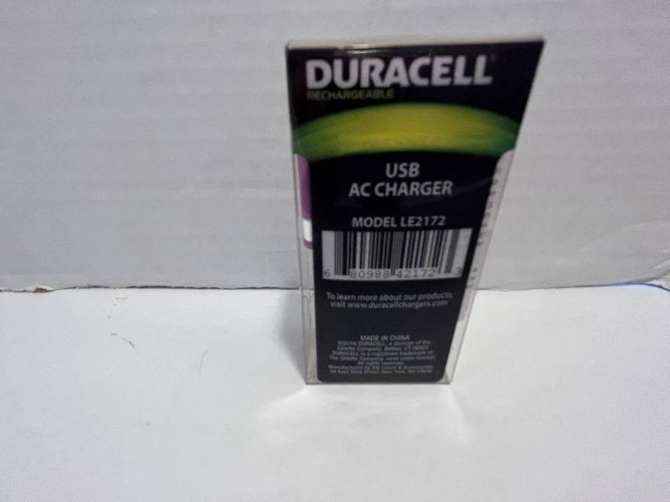 New Duracell DU1698 Mini USB AC Wall Charger PURPLE - Image 1 of 4