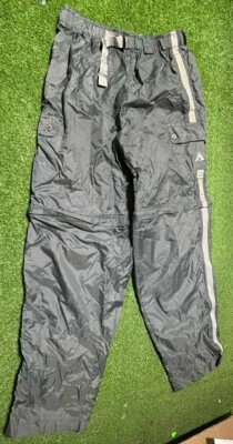 Vintage Athletic Works Convertible Gray Parachute Track Sweatpants Medium — 第 1/4 张图片