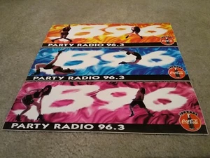 UKW. B96 1996 CHICAGO RADIO STATION NEU ORIG 3er SET AUTOAUFKLEBER GOLDENES JAHR - Bild 1 von 8