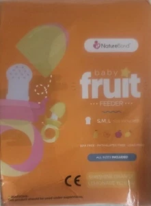 Alimentador de frutas para bebé NatureBond todos los tamaños sin BPA, amarillo limonada naranja sol - Imagen 1 de 4