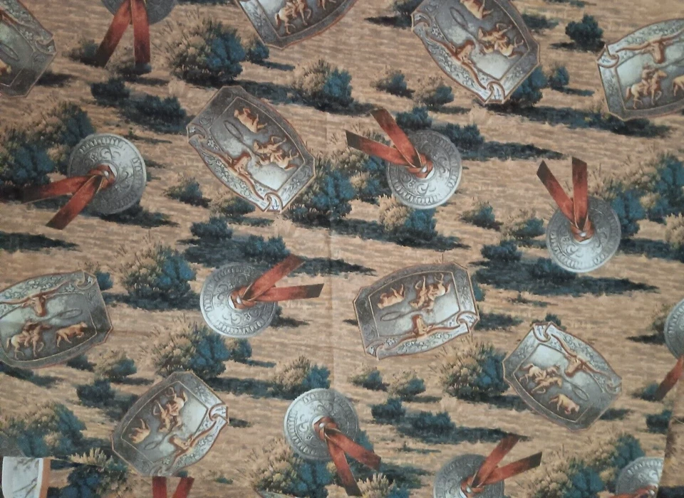 De colección Cattle Drive Cowboys de Springs Western 1 y 3/4 yardas x 44" 100 % algodón Foto 1 de 1