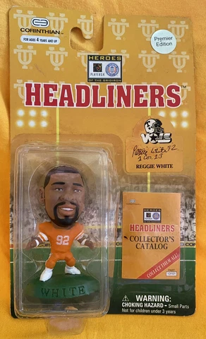 REGGIE WHITE Green Bay Packers HOF 1996 NFL Corinthian HEADLINERS Facsimile Sig Cover