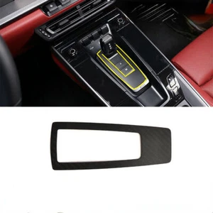 Real Matt Black Carbon Fiber Gear Interior Cover Trim Fit for Porsche 911 992 - Picture 1 of 3