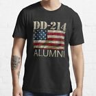 NWT  Cool Alumni Military Veteran Vintage American Flag Unisex T-Shirt
