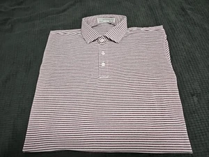 Holderness & Bourne "Team Play" Embroidered Striped Polo/Golf Shirt SZ Large  - Picture 1 of 10