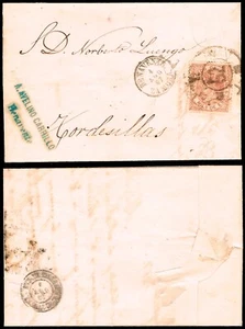 Zamora - Edi o 96 - Isabel II - Carta Mat Rueda Carreta "52 - Benavente" - Imagen 1 de 1