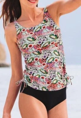 Anita цветочный женщин Espina танкини плавать верх и низ комплект, США 8C/UK 32C, новый без ЯРЛЫКОВ - Изображение 1 из 4