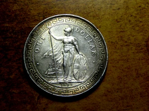 Brilliant Uncirculated 1899 B GREAT BRITAIN SILVER TRADE DOLLAR BRITANNIA R2 - Picture 1 of 2