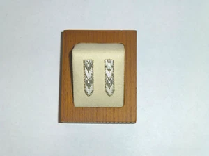 Vintage .925 Sterling Silver Layered Arrow Post Dangle Earrings - Picture 1 of 3