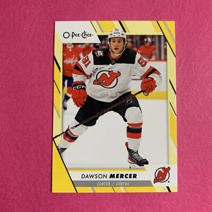 ๐ถ 2023-24 O-Pee-Chee OPC Yellow Border Dawson Mercer #55 Devils - Picture 1 of 2