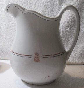 Vintage 1930s Mayer China Phi Mu Delta Fraternity Water Pitcher - Picture 1 of 11