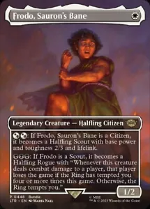 Frodo, Sauron's Bane FOIL BORDERLESS (Near Mint NM) MTG Magic Lord of the Rings - Picture 1 of 1