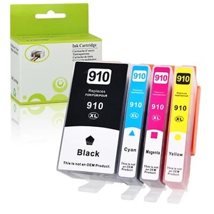 Newest Ink 4 pack 910XL For HP 910 XL OfficeJet 8010 8012 8014 8015 Pro 8020 - Picture 1 of 24