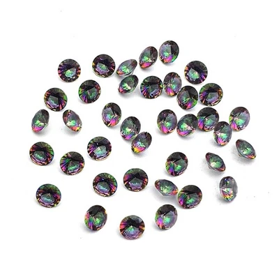 Mystic Quartz Round Cut Loose Multi Color Gemstone Lot 241 Pcs 5 mm 103 Ct - Image 1 of 4