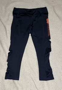 Rivalry Threads 91 Women's Syracuse Compression Capri Leggings Blue Pants Size M - Picture 1 of 4