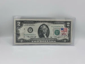 1976 $2 Two Dollar Bill Stamped With Postmark Bicentennial - Picture 1 of 2