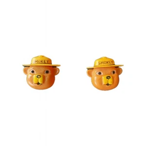 Menge 2 Vintage Smokey The Bear Taschenlampenabdeckungen - Bild 1 von 6
