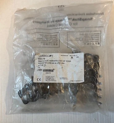 SSH-78 Stackable Snap-In Hanger Kit for 7/8" HELIAX Coax 10/Pkg Ships FREE USA - Image 1 of 3