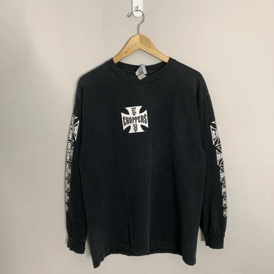 Camisa De Colección West Coast Choppers Manga Larga Con Logo Manga Golpes Talla Grande Foto 1 de 4