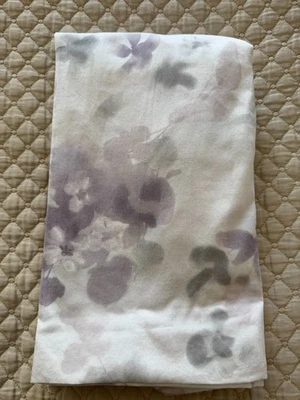 SÁBANA CUNA ALGODÓN FLORAL MORADO/BLANCO NIÑOS GRANERO DE CERÁMICA Foto 1 de 2