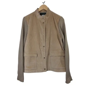 Chaqueta Harve Benard By Benard Haltzman Mujer Pequeña Beige Tejida Brazos - Imagen 1 de 5