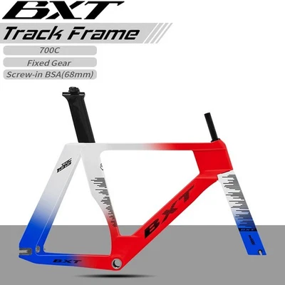 BXT New Carbon Track Bike Frameset 700C Single speed Fixed Gear Racing Frame - Image 1 of 4