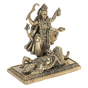 Messing Kali Maa Murti Göttin Maha Kali Figur Statue Skulptur Idol - Bild 1 von 6