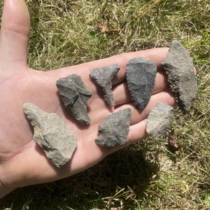 MLC 926 (7) Archaic To Adena Arrowheads Susquehanna Valley Artifacts X Kunkle - Picture 1 of 3