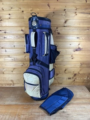Vintage Mizuno Blue And Gold Stand Up Cart Bag 6 Divider Golf Bag Logo - Image 1 of 4