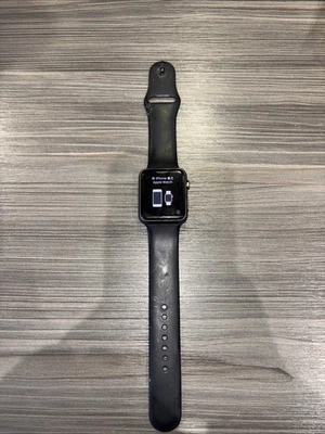 Apple Watch Series 1. 42mm. A1445. Black Strap. Pre Owned. Good Condition - Image 1 of 4