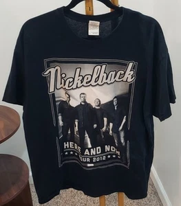 Camisa Nickelback Here And Now Tour 2012 para hombre talla XL manga corta negra - Imagen 1 de 7