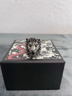 Brand New Classic Gucci Lion Head Silver Ring Size 19 (US 8.75) - Image 1 of 4
