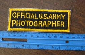 Official U. S. Ejército Photographer Parche Placa US Navy Marines Usmc WK2 WWII - Imagen 1 de 1