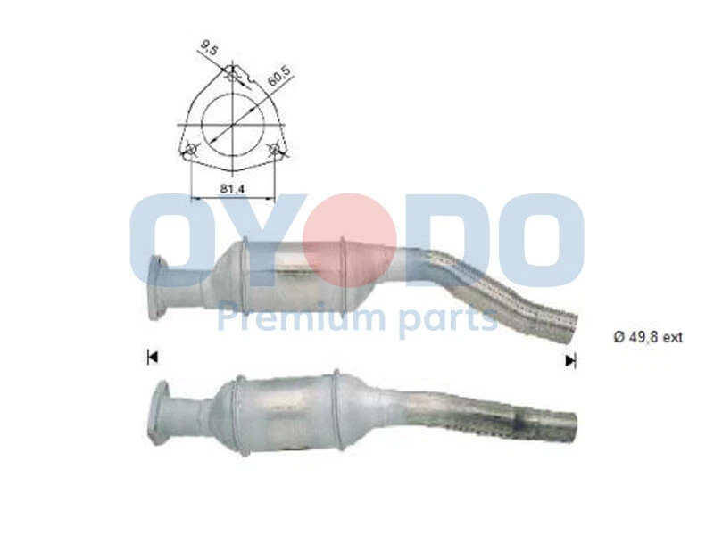 Oyodo Catalizzatore Adatto A per Audi A4 8D2 B5 1.6 Con Componente di Montaggio - Immagine 1 di 1