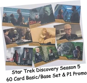 Star Trek Discovery Season 5 (fünf) - 60 Karten Basic/Base Set & P1 Promo Karte - Bild 1 von 8