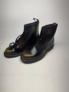 Stivali Dr. Martens Uomo 1460 Brush Off Nero Arcobaleno Rub Off Pelle Tg 12 - Foto 1 di 9