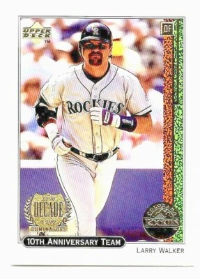1998 Upper Deck 10th Anniversary Team Larry Walker # X29 Colorado Rockies HOF - Image 1 of 2