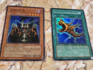 Yugioh SDK-041 042 Lord Of D. and The FLUTE Of SUMMONING 1st Holo Rare Cards - Picture 1 of 9