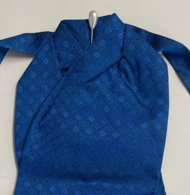 Corbata de boda de plastron de Cravat Cravat pre atada azul real Italia Foto 1 de 4